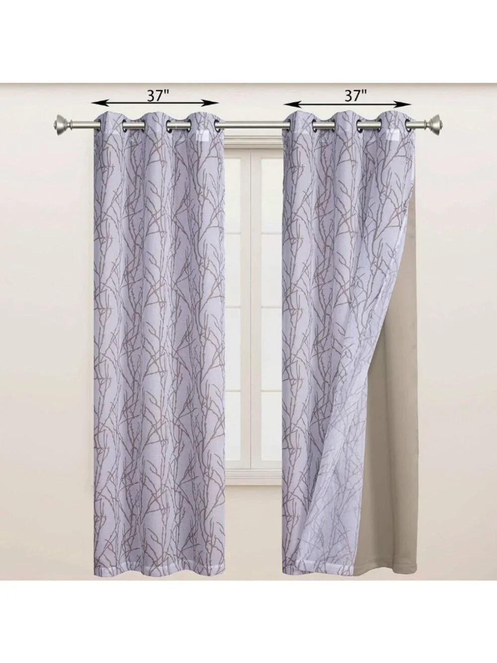 4-Piece Mix and Match Curtain Panels for Bedroom & Living Room Decor